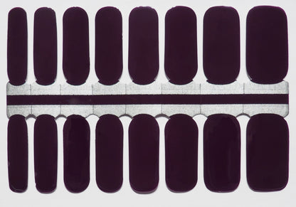 Rich plum purple nail wraps